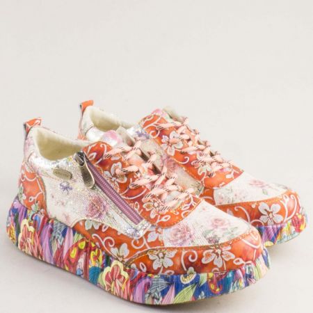 Цветни дамски сникърси с атрактивна визия на платформа LAURA VITA 0006755ops