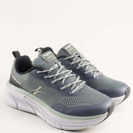 Мъжки маратонки на комфортно ходило в зелен цвят 014350z