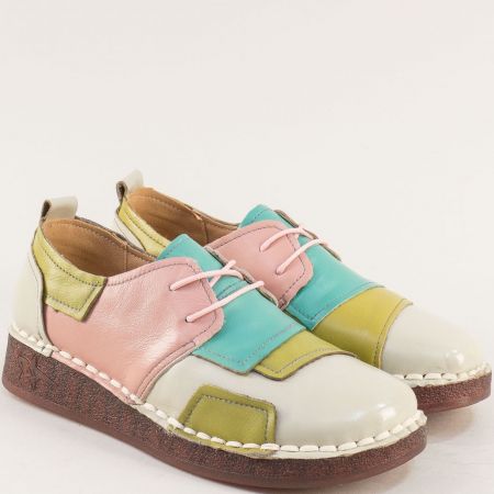 Дамски обувки естествена кожа с модерни цветове 043070bjps