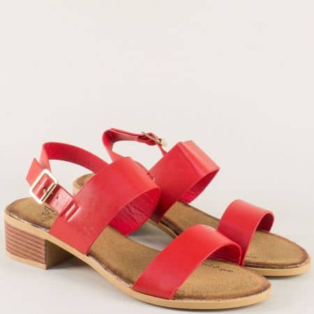 Ежедневни дамски сандали в червен цвят 086100chv