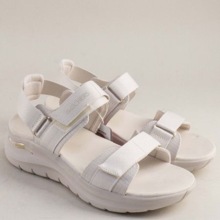 SKECHERS спортни дамски сандали в бежов цвят на платформа 119465bj