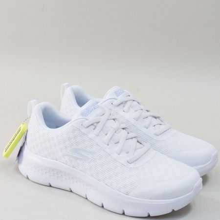 Комфортни дамски сникърси SKECHERS-Machine washable в бял цвят 124831b