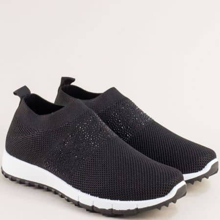 Дамски спортни обувки от текстил в черно 138176ch