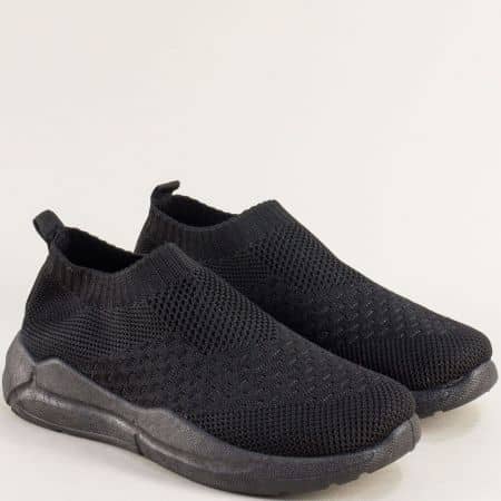 Дамски спортни текстилни обувки в черен цвят 138185ch