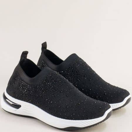 Черни спортни дамски обувки от текстил 138196ch