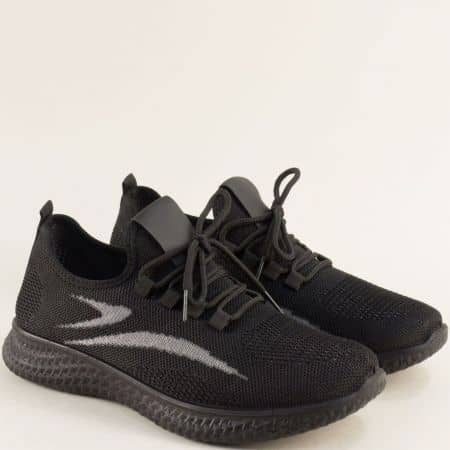 Мъжки спортни обувки от черен текстил 138210ch