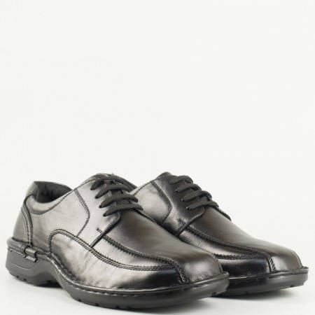 Мъжки ежедневни обувки на комфортно ходило в черен цвят 146426ch