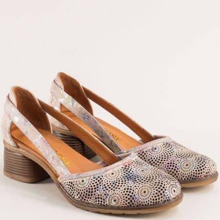 Цветни атрактивни дамски обувки естествена кожа 16242sps
