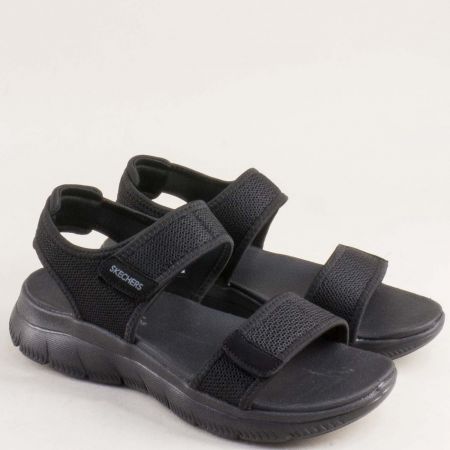 Дамски сандали с мемори пяна и велкро закопчаване в черен цвят 163158ch