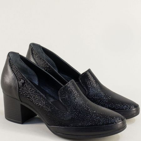 Дамска обувка в черен цвят от естествена кожа 1911902sch