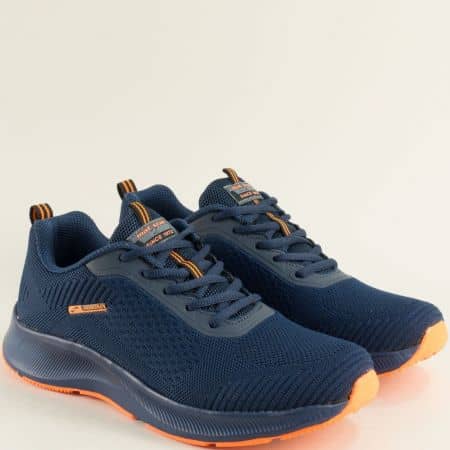 Сини текстилни маратонки на оранжево ходило 194065s