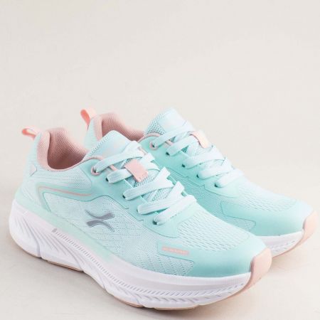 Дамски маратонки в модерен зелен цвят на бяло ходило 194249z