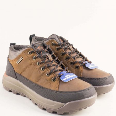 SKECHERS мъжки високи  маратонки на атрактивно ходило в кафяво 210900k