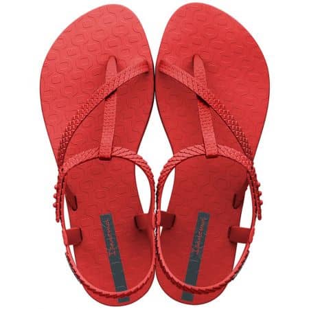 Дамски сандали с кръстосани каишки в червен цвят 2645221720