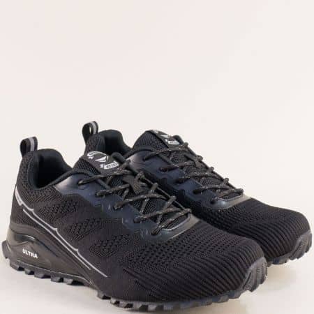 Комфортни мъжки маратонки в черен цвят 30860-45ch