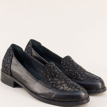 Закачливи дамски обувки естествена кожа на нисък ток 358arizonach