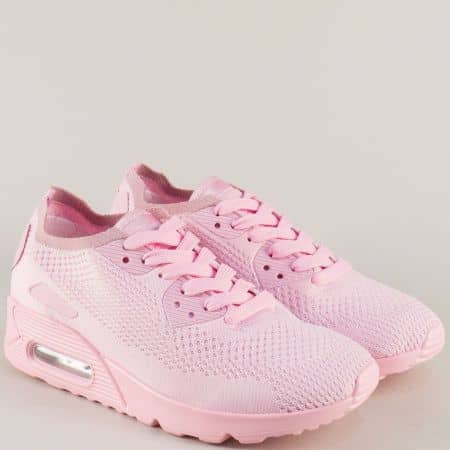 Равни дамски маратонки в розов цвят 400029rz