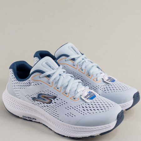 Текстилни дамски сникърси SKECHERS в син цвят  405046s