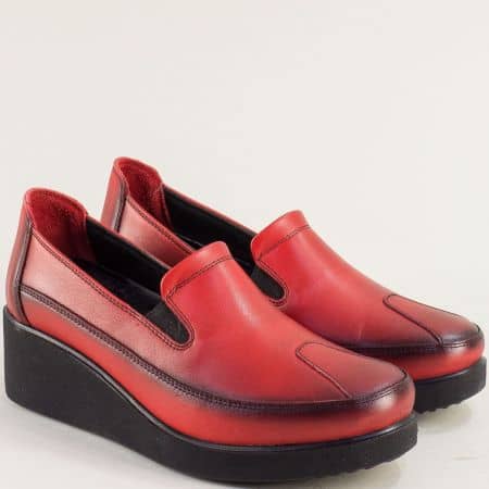 Дамски обувки в червен цвят ZEBRA 5025chv