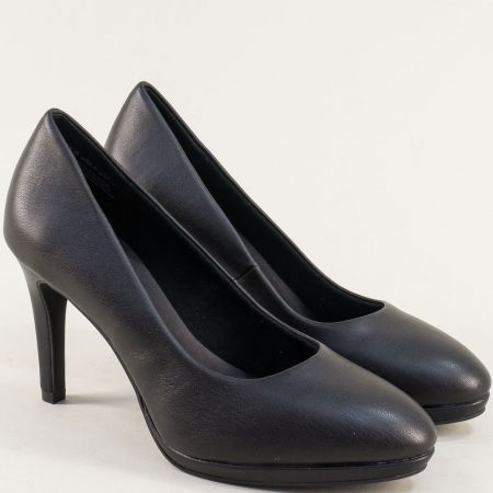Стилни дамски обувки на висок ток в черен цвят  S.Oliver 522401ch