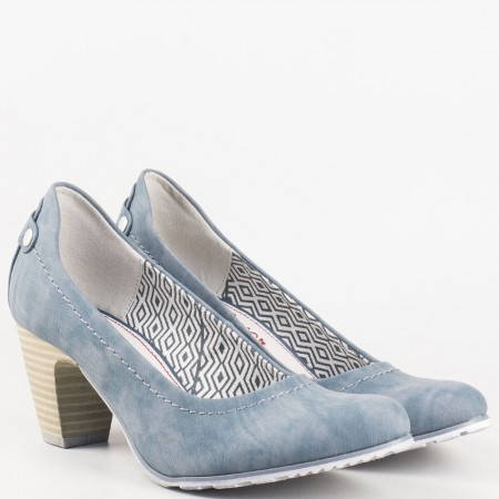 Ежедневни дамски обувки s.Oliver в син цвят с изчистен дизайн 522404s