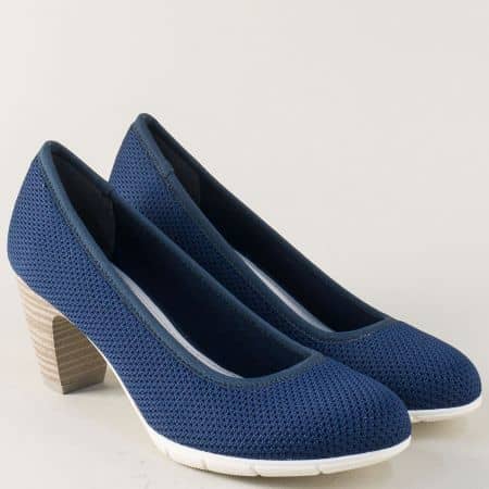 Сини дамски обувки S. Oliver на висок ток 522408s