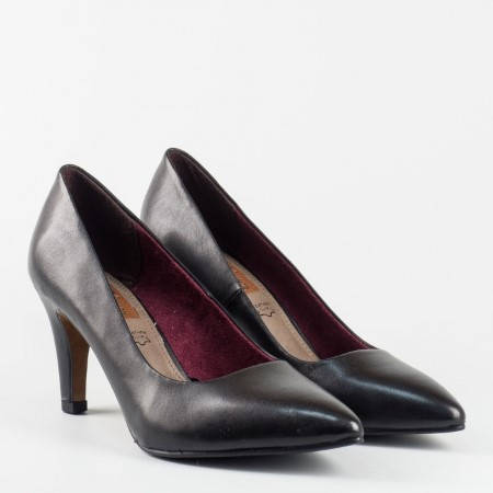 Елегантни немски дамски обувки S.Oliver в черен цвят с мемори стелка 522432ch