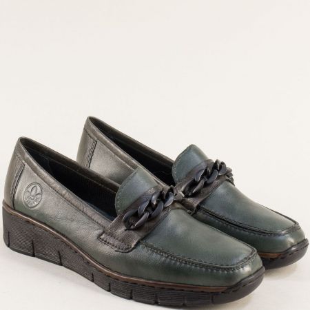 Зелена кожена обувка CAPRICE  на платформа  53777z