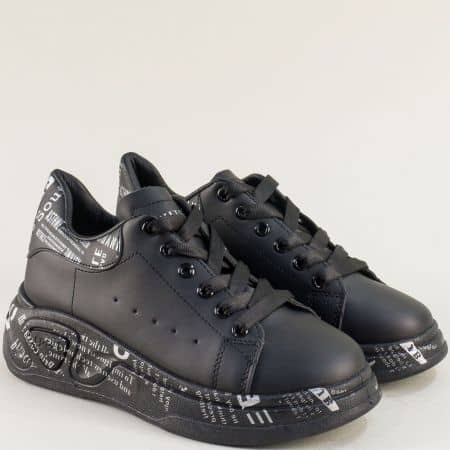 Черен цвят дамска спортна обувка 5506ch