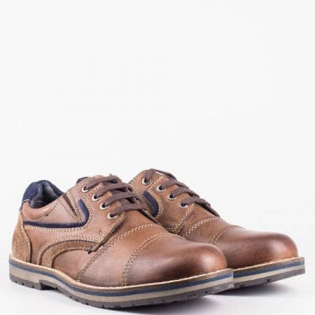 Мъжки ежедневни обувки със стелка с мемори пяна в кафяв цвят на немския производител S.Oliver 5513608k