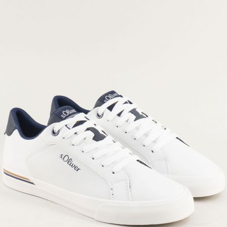 Мъжки спортни обувки на комфортно ходило в бяло S.Oliver 5513630b