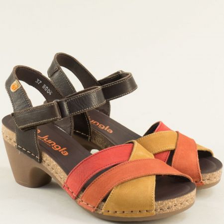 Jungla дамски ефектни сандали в комбинация от свежи цветове 8004ko