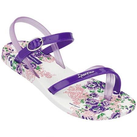 Комфортни детски сандали в лилав цвят на цветна щампа 81204217960