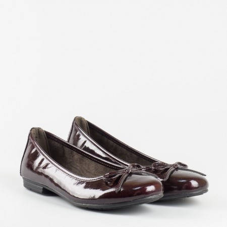 Дамски обувки, тип балерини, на удобно ходило на немския производител Jana в лилав цвят 822163ll
