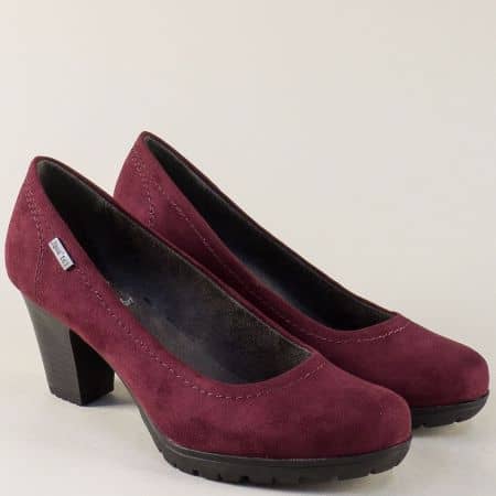 Немски дамски обувки на висок ток в цвят бордо 822440vbd