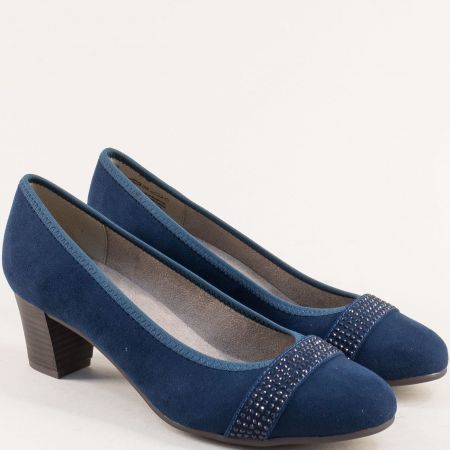 Дамски обувки на среден ток в син цвят на JANA 822467vs