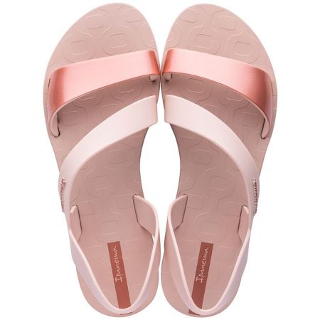 Дамски силиконови розови сандали с асиметрични каишки 8242926050