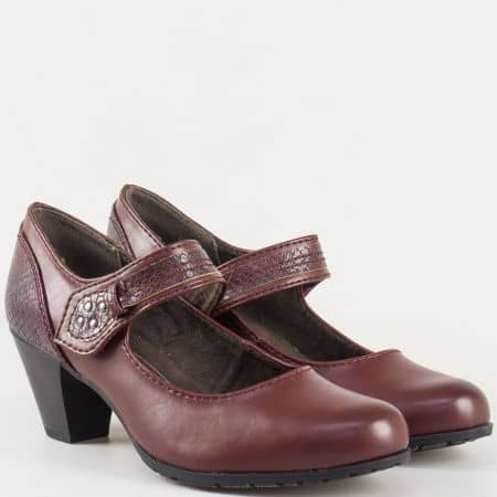 емски дамски обувки в цвят бордо Jana 82446027bd