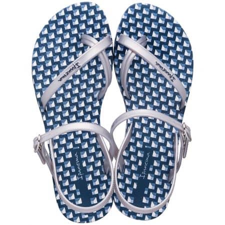 Сребърни дамски сандали на синьо ходило Ipanema 8276624899