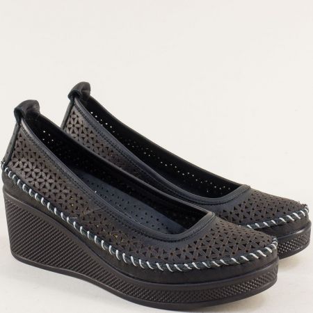 Ежедневни дамски обувки в черен цвят естествена кожа 850314810ch