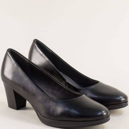 Стилни дамски обувки от естествена кожа в черно 8822400ch