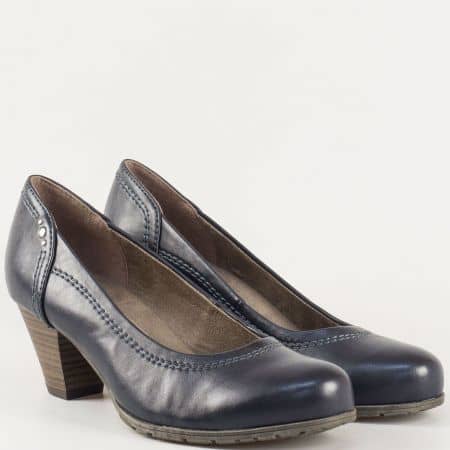 Немски комфортни дамски обувки jana в син цвят с изчистен дизайн 8822462s