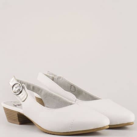 Ежедневни бели дамски обувки Jana с отворена пета 8829400b