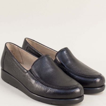 Немски дамски обувки от естествена кожа в черно с OnAir система 924750ch