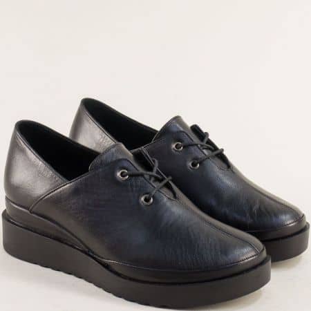 Черни дамски обувки естествена кожа 9285ch