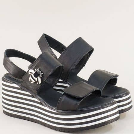 Дамски сандали в черен цвят на платформа- NOTA BENE 965061311ch