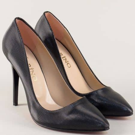 Черни дамски обувки на висок и елегантен ток b105ch