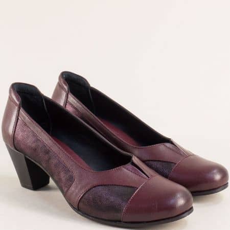 Бордо дамски обувки от естествена кожа b20bd