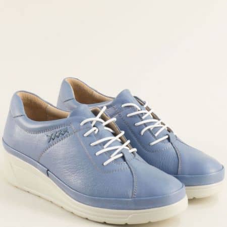 Сини дамски обувки естествена кожа b3500ss