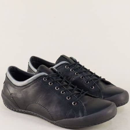 Спортни дамски обувки с кожена стелка в черен цвят b38ch